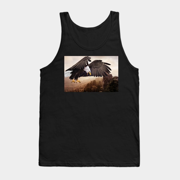 Bald Eagle Hunt Tank Top by kawaii_shop